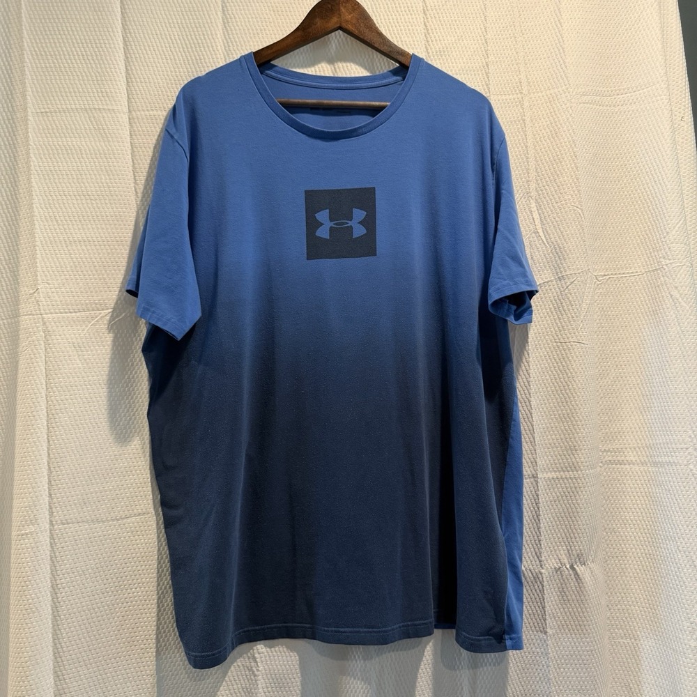 Under Armour Men's Tshirt 3XL Gradient Blue HeatGear Loose Fit READ